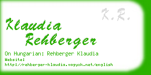 klaudia rehberger business card